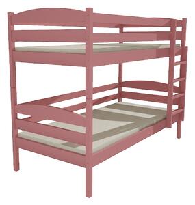 Detská poschodová posteľ z MASÍVU 180x80cm bez šuplíku - PP018