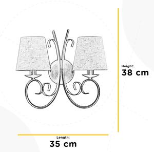ONLI - Nástenné svietidlo POMPEI 2xE14/6W/230V bronzová