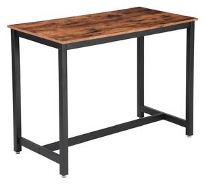 BAROVÝ STÔL, hnedá, čierna, 120/60/90 cm Boxxx - Jedálenské programy, Online Only