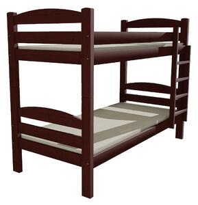 Detská poschodová posteľ z MASÍVU 200x90cm so zásuvkou - PP015