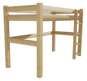 Detská vyvýšená posteľ z masívu ROBUST 8X8 5B - 180x80 cm