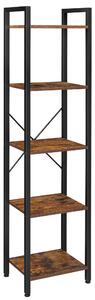 REGÁL, hnedá, čierna, 39,6/154/30 cm Boxxx - Regály, Online Only