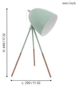 Eglo 49337 - Stolná lampa DUNDEE 1xE27/60W/230V