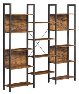 REGÁL, hnedá, čierna, 158/166/24 cm Boxxx - Regály, Online Only