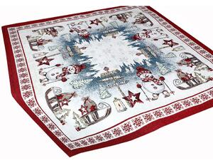 Vianočný ženilkový obrus Severný pól 90x90 cm Chenille IT037 Farba Viacfarebná Rozmery 90x90 cm