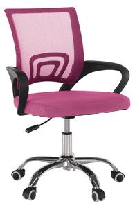 KONDELA Kancelárska stolička, ružová/čierna, DEX 3 NEW