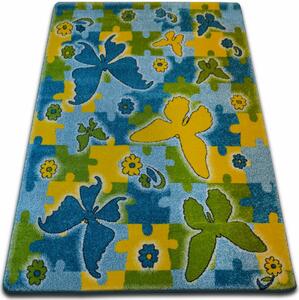 Dywany Lusczow Kusový koberec KIDS butterfly modrý C429