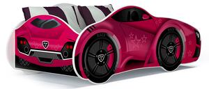Detská posteľ auto ALEX 140x70 cm - ružová (11)