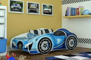 Detská posteľ auto JAMIE 140x70 cm - modrá (16)