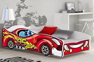 Detská posteľ auto OLIVER 160x80 cm - červená (1)