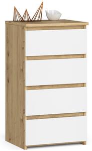 Ak furniture Komoda CL4 40 cm dub artisan/bílá