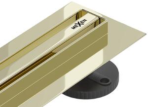 Sprchový žľab MAXMAX Mexen FLAT 360 SLIM - zlatý