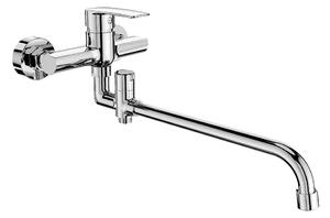 Mereo, Mereo Nástenná batéria do byt. jadra, Pego, 150 mm, rúrkové ramienko o 18 mm - 330 mm, bez prísl., MER-CB60205P