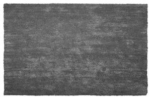 Koberec tmavosivý 200 x 300 cm moderný všívaný strojom obdĺžnikový huňatý s vysokým vlasom