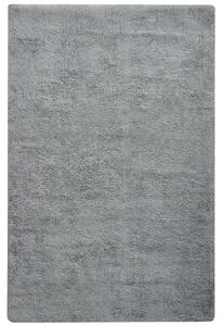 Kúpeľňová predložka sivá bavlnená obdĺžnikový tvar 60 x 90 cm mäkký koberec do kúpeľne moderný dizajn