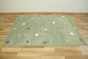Detský koberec Lima C275A bodky pistáciový