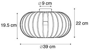 Inteligentné stropné svietidlo čierne 39 cm vrátane Wifi G95 - Johanna