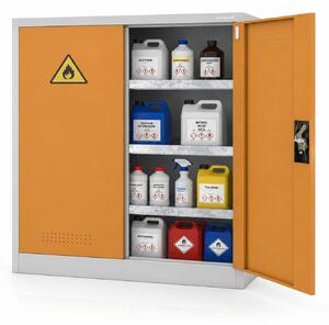 Nízka chemická skriňa na chemikálie BHP sivožltá, 1000x1040x400 mm: IRENE