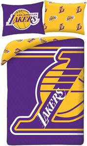 Obojstranné posteľné obliečky z mikrovlákna Los Angeles Lakers - NBA - 70x90 cm + 140x200 cm