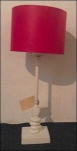 FEDORA Home Lampa stolná kovová biela, tienidlo okrúhle, 47x20x20 cm