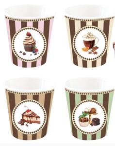 FEDORA Home Set pre 4 osoby - porcelánový hrnček espresso, 100ml, Coffee Mania Sweet Moments