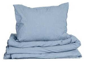Povlečení z organické bavlny Crinkle Mist blue 150 × 210 cm