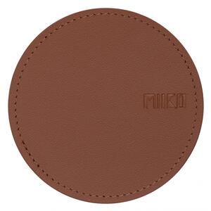 Miiko Design Podtácok 10cm, recyklovaná koža / hnedý