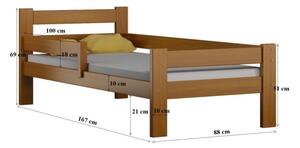Detská posteľ z masívu PAVLÍK MAX - 160x80 cm