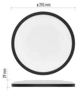 LED Stropné svietidlo FLORI LED/18W/230V 4000K čierna pr. 29 cm