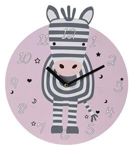H&S Decoration Detské nástenné hodiny Zebra, viacfarebná