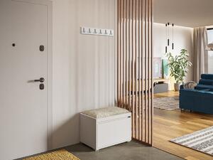 Mirjan24 Nábytok do predsiene Konkor 60 + čalúnený nástenný panel Pag 60x30, Farby: biela, Farba čalúnenia:: Abriamo 03 5903211433894