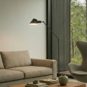 Stojacia lampa Lindby Corali, čierna, kov, výška 176,5 cm, Čierna, Obývacia izba / jedáleň, kov, Moderný, Stojaca lampa
