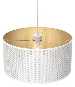 Luster na lanku LOFT SHADE 1xE27/60W/230V pr. 40 cm biela/zlatá
