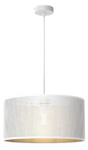 Luster na lanku LOFT SHADE 1xE27/60W/230V pr. 40 cm biela/zlatá