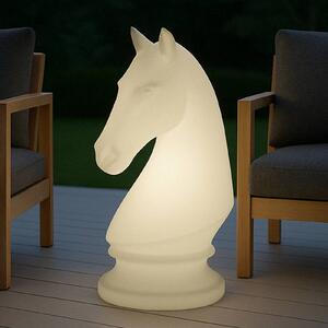 Lucande Terasové svietidlo Cavallo, plast, biela, IP65, 107 cm