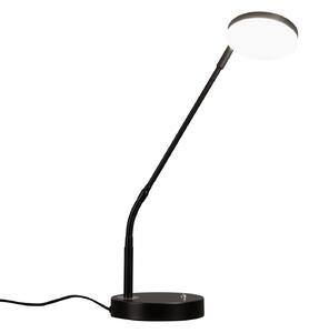 Stolová LED lampa Sorento, pieskovo čierna, výška 48 cm, stmievateľné, Čierna, Obývacia izba / jedáleň, kov, Moderný