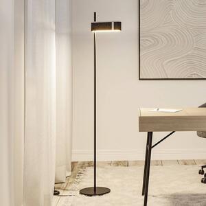 Paulmann Smart LED stojacia lampa Jagun, antracitová, 151 cm plsť, Hliník / sivá / zinok, Obývacia izba / jedáleň, Textil / látka / hodváb, Moderný, Stojaca lampa