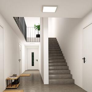 Paulmann LED panel Abia 2, dĺžka 40 cm, biely, plast, Biela / opálová, Obývacia izba / jedáleň, Plast, Moderný, Stropné svetlo
