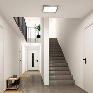 Paulmann LED panel Abia 2, dĺžka 40 cm, chróm, plast, Chrómová / strieborná, Obývacia izba / jedáleň, Plast, Moderný, Stropné svetlo