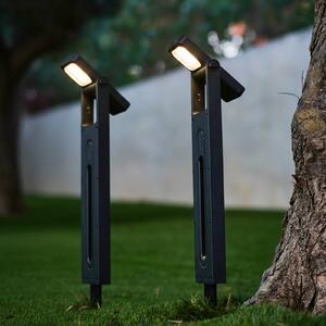Lumisky Solárna LED podstavcová lampa Brity, čierna, s kolíkom na zapichnutie do zeme,, Čierna, Plast, Moderný, Vonkajčie stĺpové osvetlenie