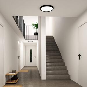 Paulmann Stropné LED svetlo Abia 2, Ø 40 cm, čierne,, Čierna, Obývacia izba / jedáleň, Plast, Moderný, Závesné svietidlo