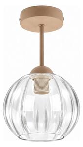 BRILAGI - LED Prisadený luster RETRO GLASS 1xE27/60W/230V pr. 18 cm béžová/číra