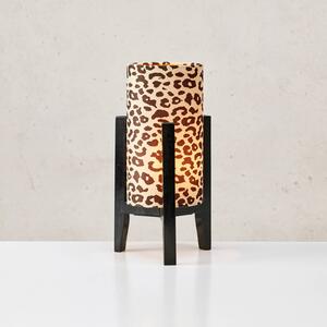 Markslöjd Stolová lampa Eruca, čierna/hnedá, látka, E27, Hnedá / hrdzavá, Obývacia izba / jedáleň, Textil / látka / hodváb, Moderný, Stojacie svietidlo