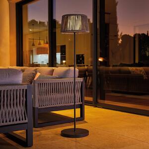 Lumisky Solárna LED stojacia lampa Soleo, tmavošedá, výška 141 cm, oceľ, Hliník / sivá / zinok, kov, Moderný