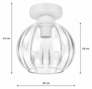 BRILAGI - LED Stropné svietidlo RETRO GLASS 1xE27/60W/230V pr. 18 cm biele/číre