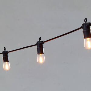 Markslöjd LED reťaz VIBE, doplnok, 15 žiaroviek, IP44, Čierna, Plast