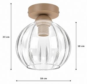 BRILAGI - LED Stropné svietidlo RETRO GLASS 1xE27/60W/230V pr. 18 cm béžová/číra
