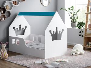 Detská Domčekové posteľ HAPPY HOUSE - Koruna - 140x70 cm (12 farieb) + matrace ZADARMO