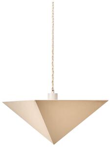 Závesná lampa béžové látkové tienidlo moderný štýl osvetlenie do obývačky a spálne