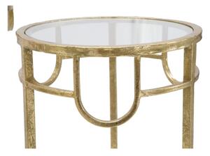 Súprava 3 stolíkov v zlatej farbe Mauro Ferretti Lorenzo